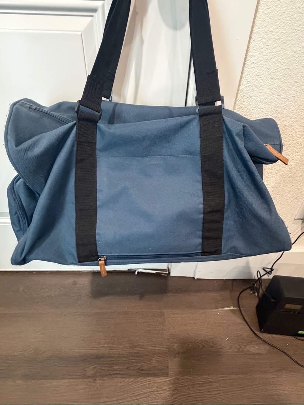 Vintage Olympia Blue Canvas Duffel Bag with Black Straps - Picture 3 of 8